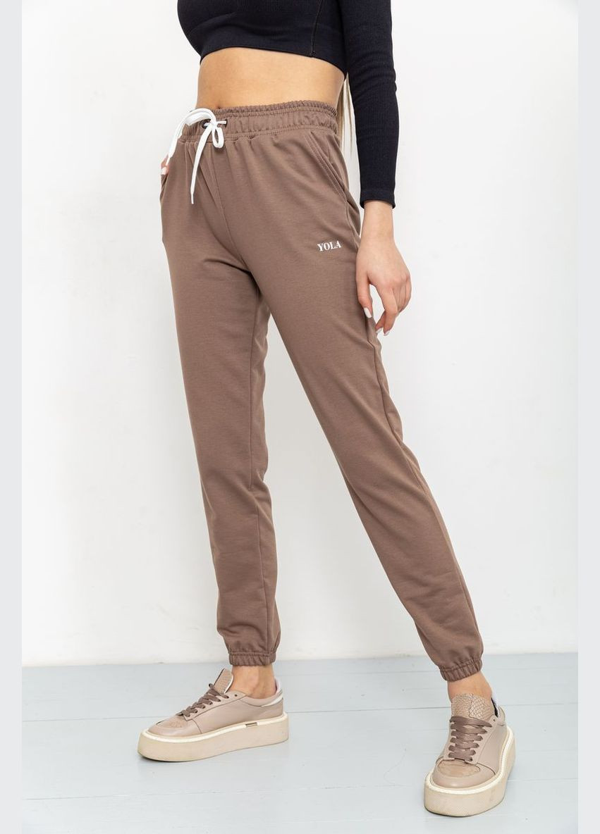 Спорт штани жіночі двонитка, колір мокко, Ager (292130943)