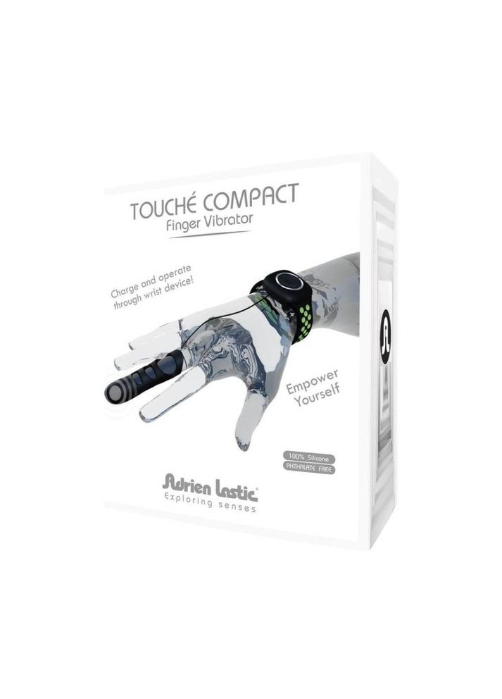 Вібронасадка на палець Touche Compact S з дротом, чорна Adrien Lastic (324433538)