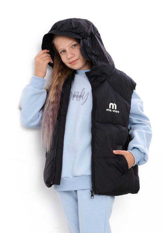 Демисезонная детская жилетка (унисекс) с капюшоном (p-18190) Носи своє (363849434)