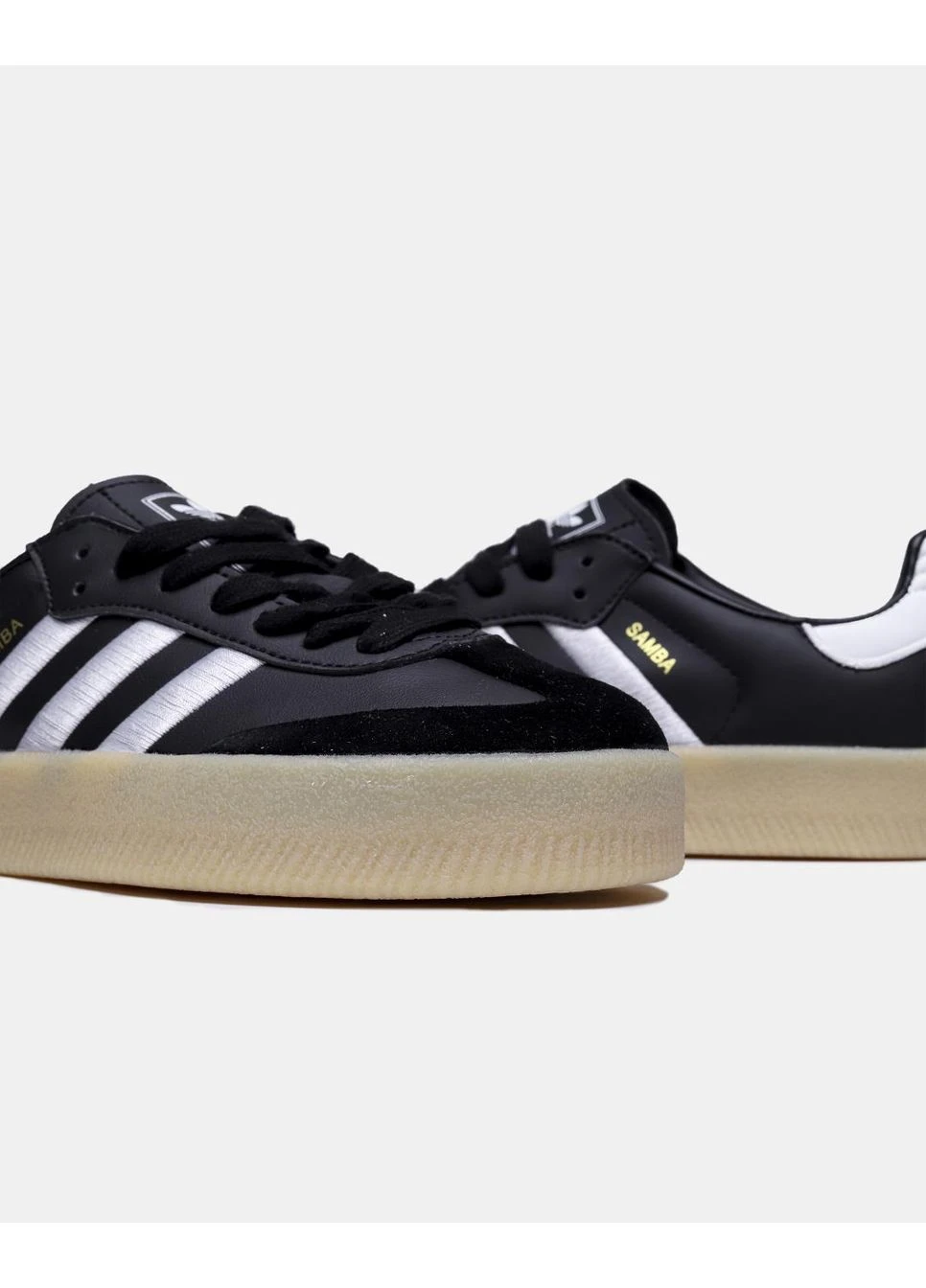 Білі кросівки чоловічі adidas samba xlg black white gum адідас самба білі демісезон No Brand