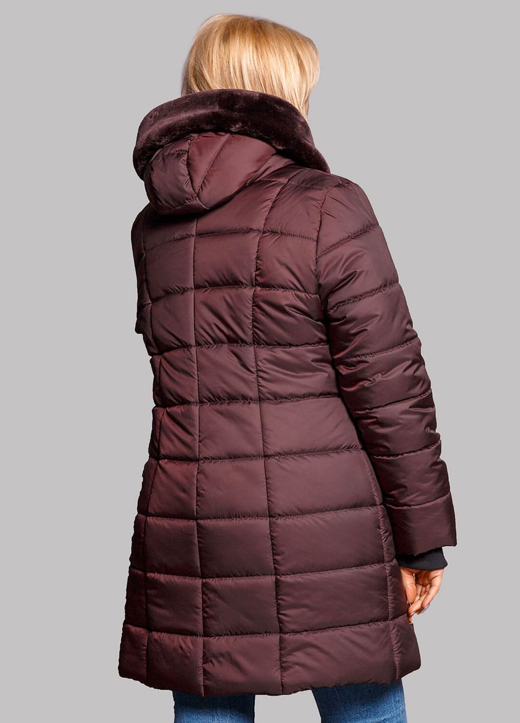 Бордовая зимняя зимняя куртка ирена бордовый MioRichi