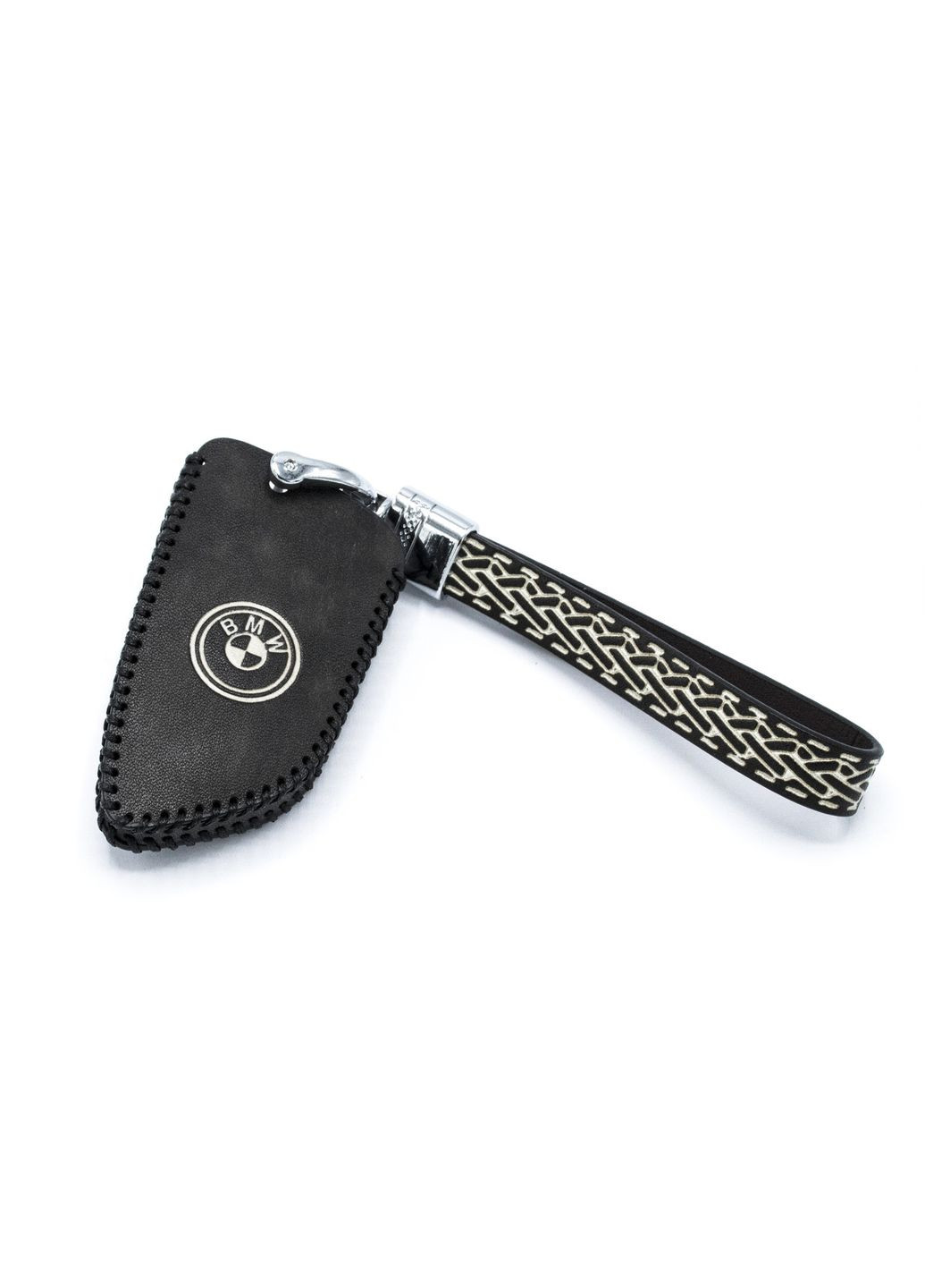 Кожаный чехол (футляр) для ключей X6 3 кнопки + карабин + ремешок с карабином + отвертка (подарочный) BMW (360949258)