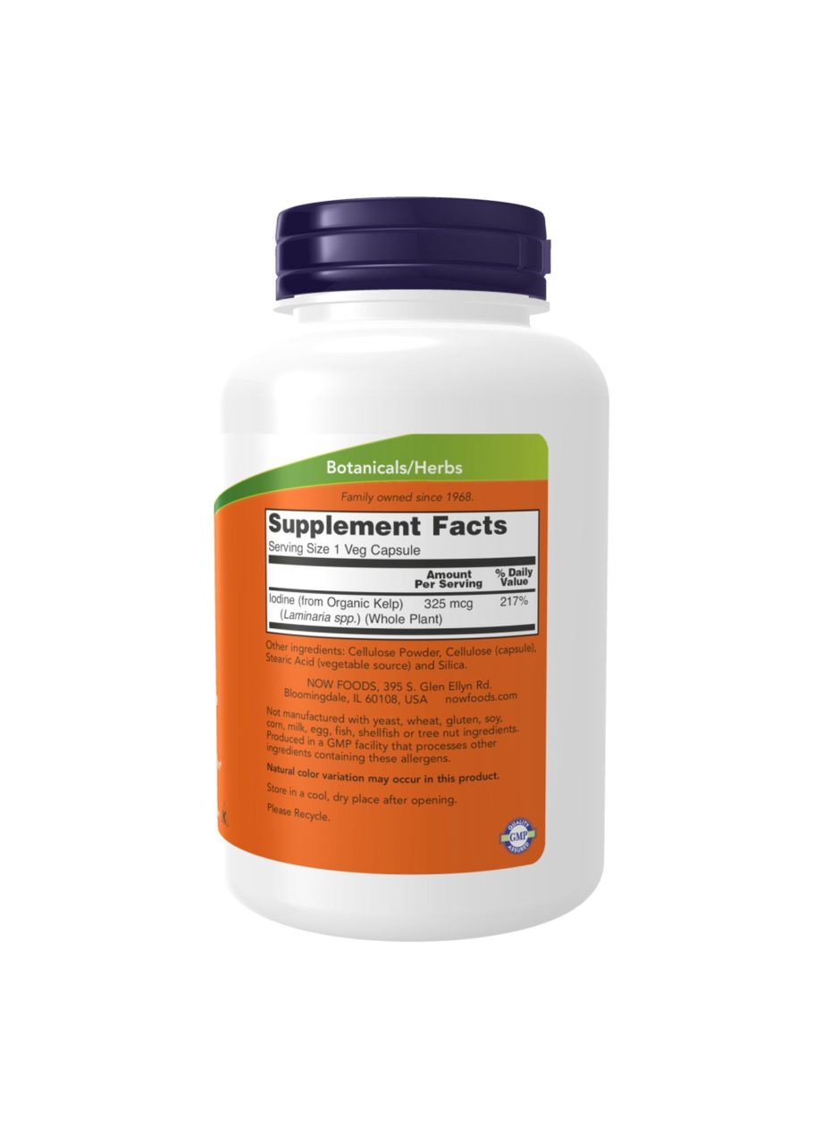 Kelp 325mcg Of Natural Lodine - 250 vcaps Now Foods (369399897)