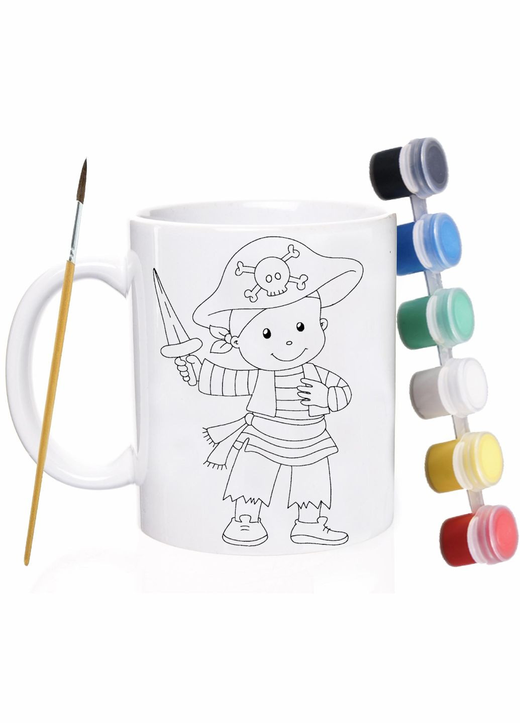 Набор для детской творчества Мальчик Пират / раскраска для детей / 330 мл белая No Brand (316119988)