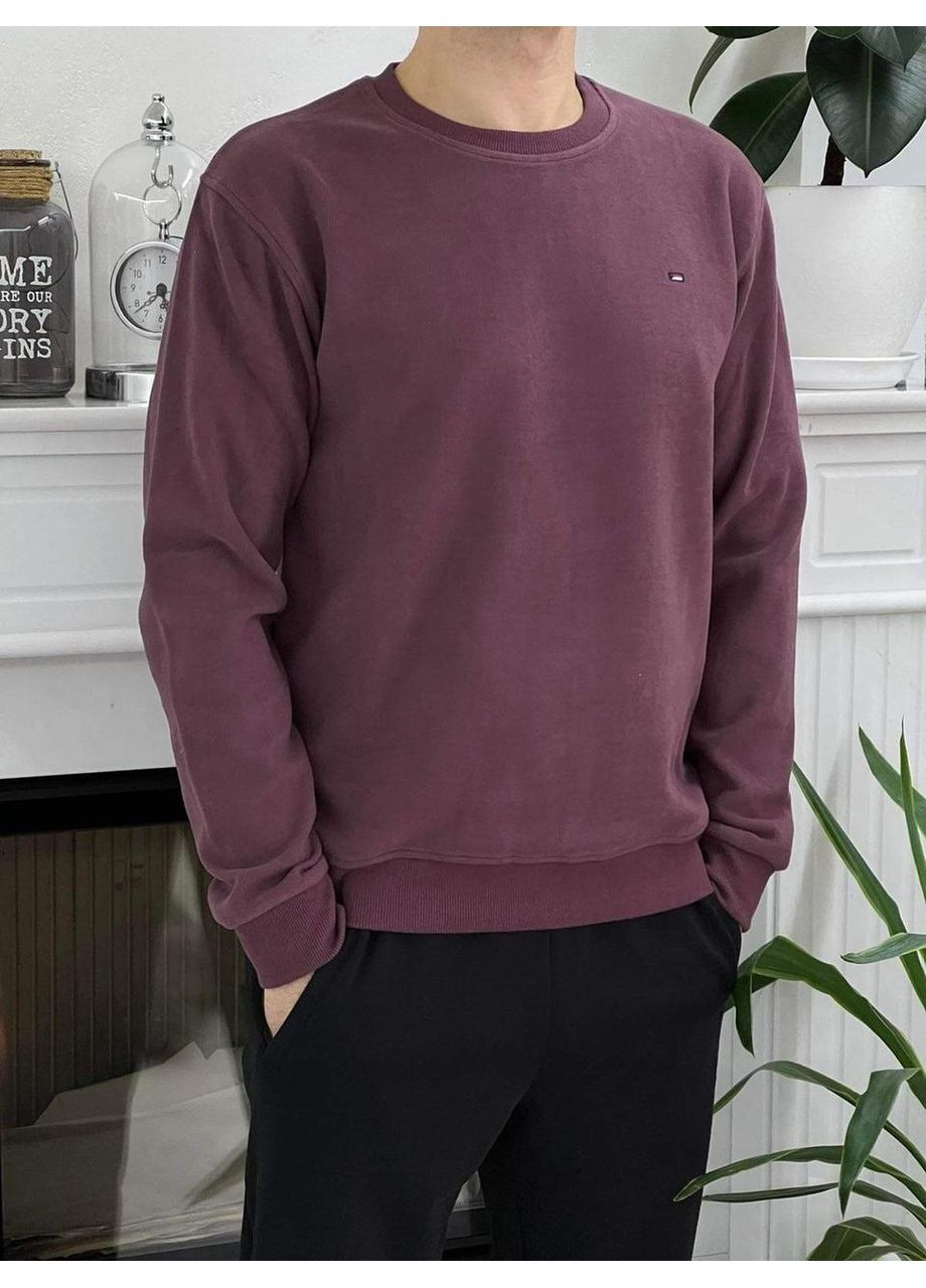 Бордовый свитер мужской теплый толстовка большого размера 5xl Zinzolin