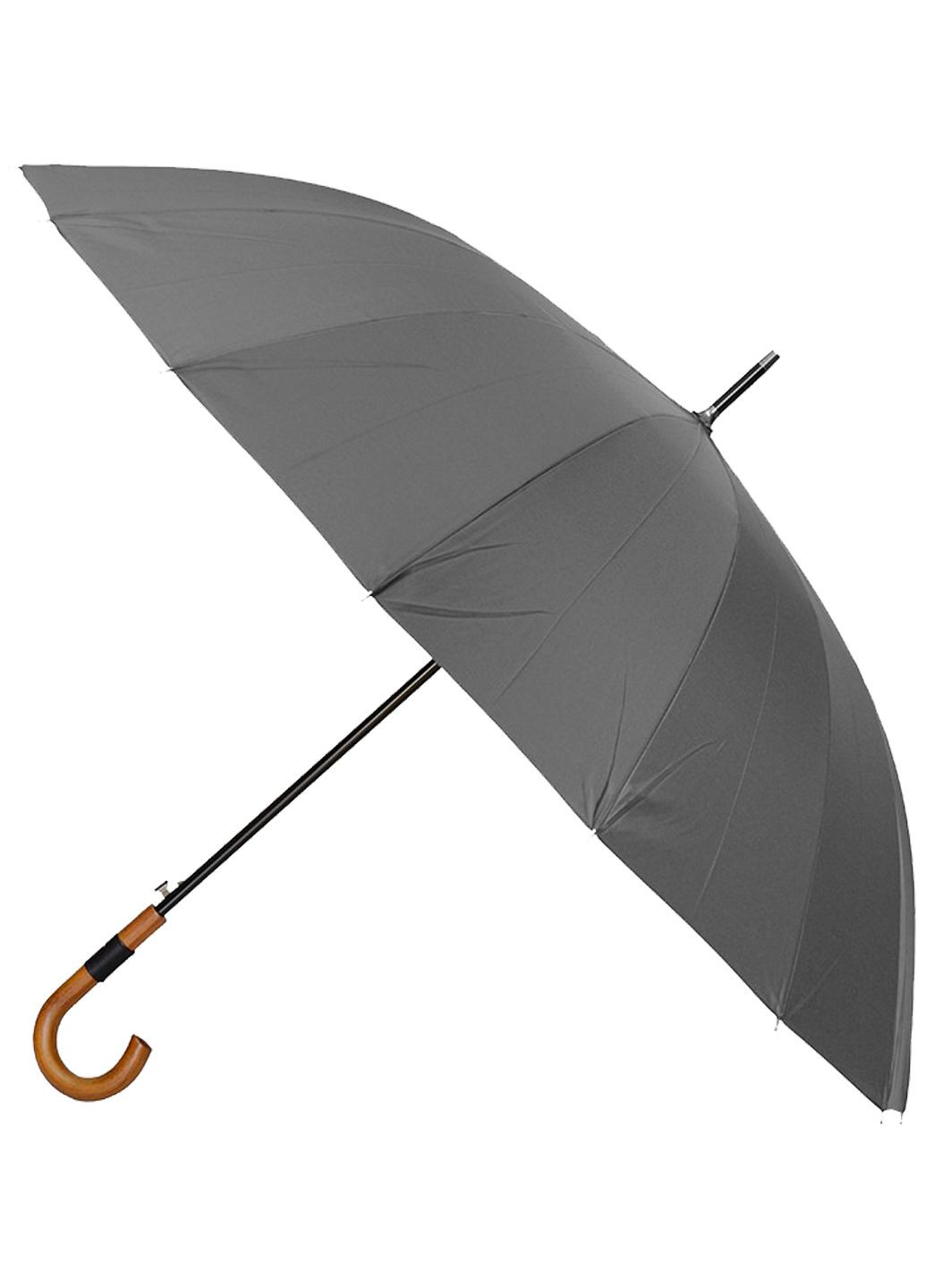 Сіра} парасолька-тростина 7165-03 напівавтомат сірий Parachase велика система антивітер (314709846)