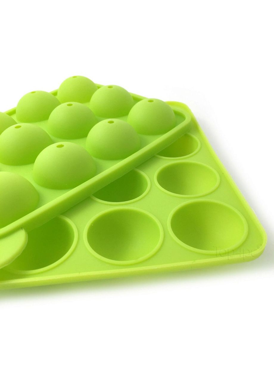 Силиконовая форма для кейк-попсов Cake Pops, форма для поп-кейков 12 ячеек (зеленый) China (366890757)