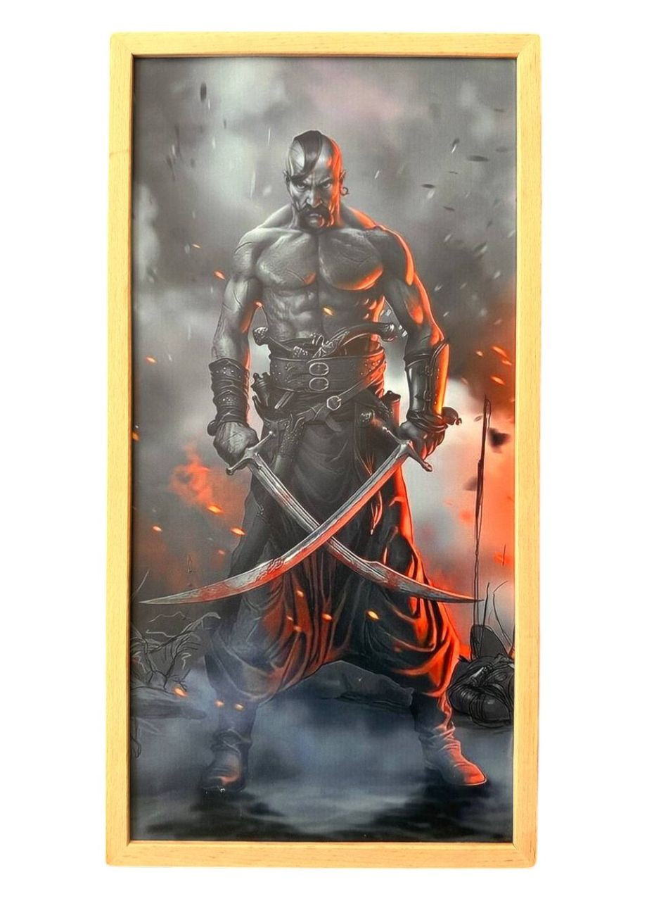 Нарди дерев'яні 50x50 см Нарди Великі "Козак" з кубиками та фішками No Brand (330774663)