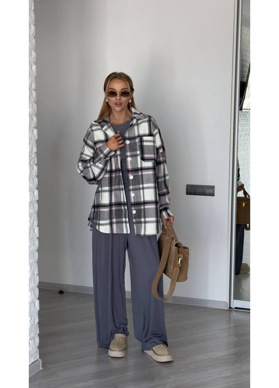 Сорочка oversize з двостороннього флісу Polar — ЗАМІРИ В ОПИСІ DK/DL Мода без кордонів (370236324)