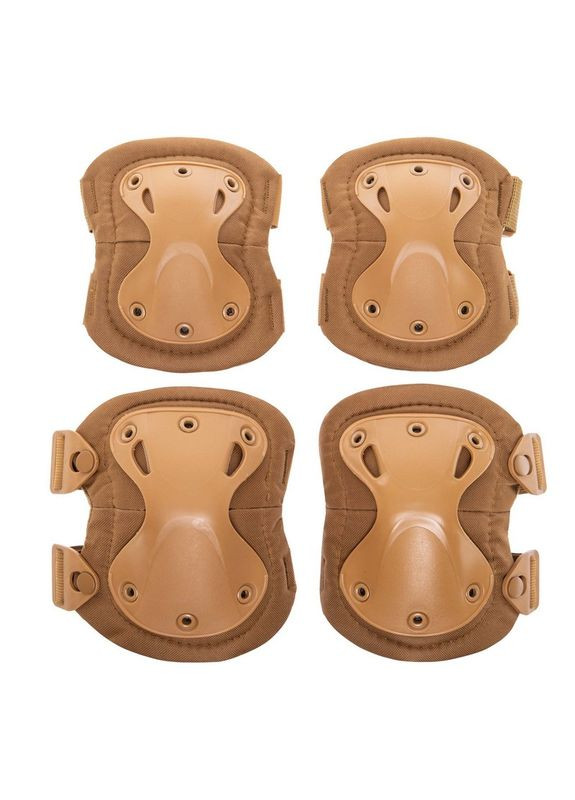 Тактичні наколінники та налокітники T-Pads захисні анатомічної форми койот EasyFit (345710438)