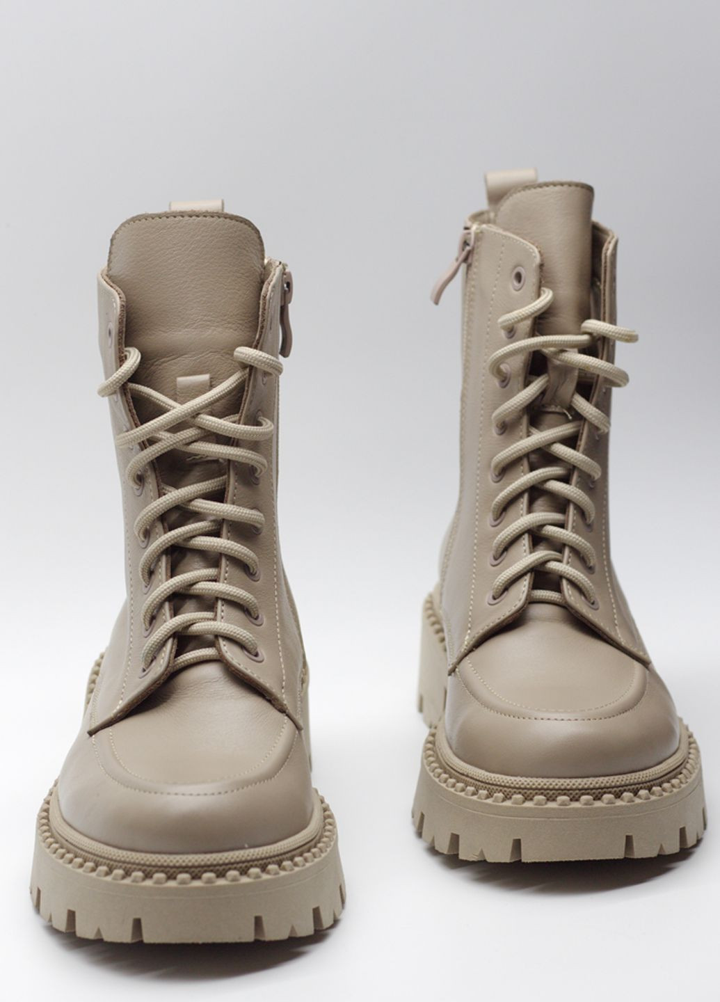 Осенние ботинки женские осенние из натуральной кожи тимберленды Zlett без декора