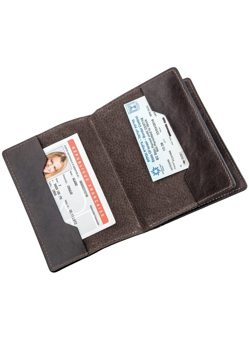 Обкладинка для автодокументів м'яка шкіра 11191 Коричнева Grande Pelle (331911320)