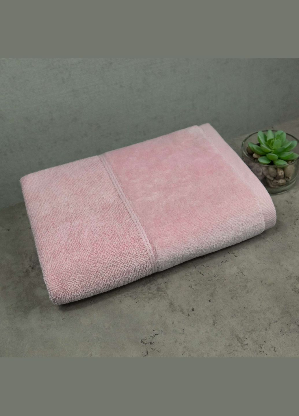 GM Textile полотенце для лица и рук махра/велюр 40x70см премиум качества milado 550г/м2 () розовый производство -