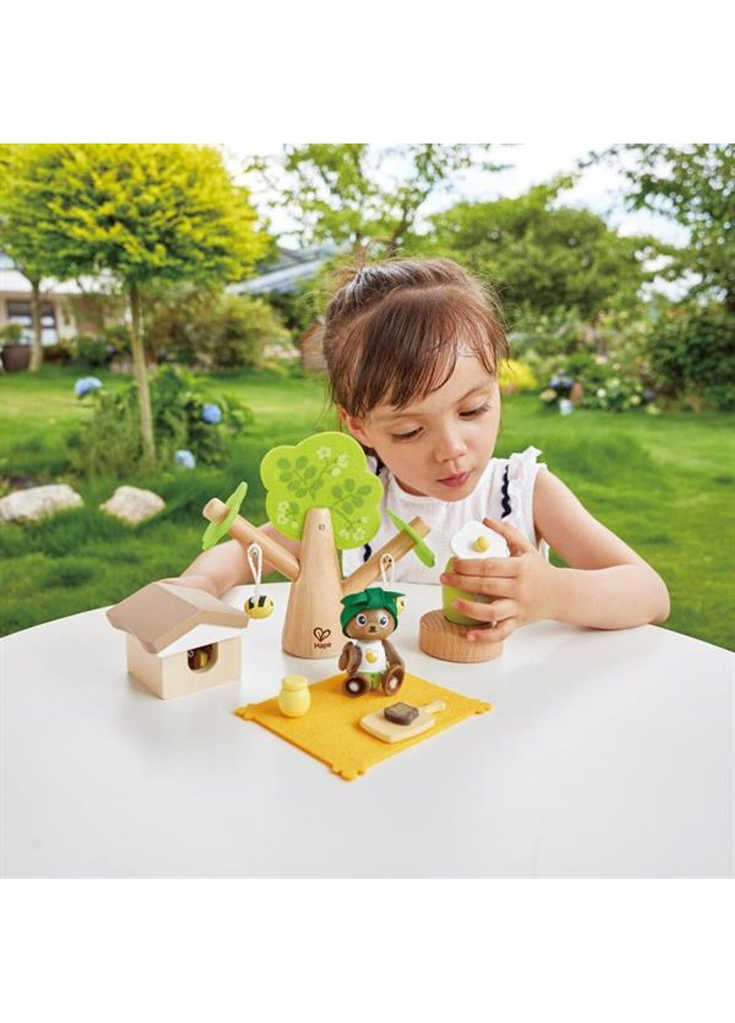 Деревянный набор Мишка и пчелы (E3415) Hape (331174122)