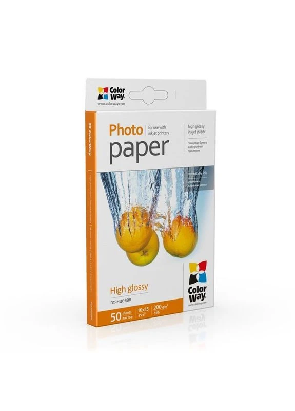 Фотобумага глянцевая 200г/м2 A4 50 л. (PG200050A4) Colorway (400184228)
