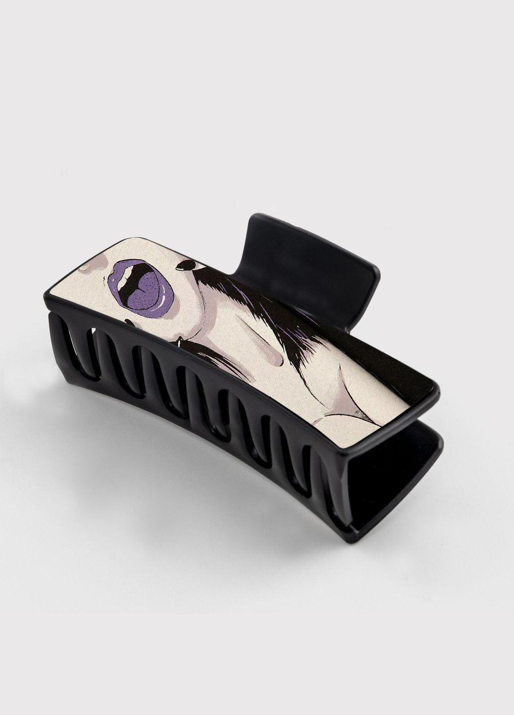 Заколка крабик для волос женская зажим шпилька #0045 черная No Brand (315631374)