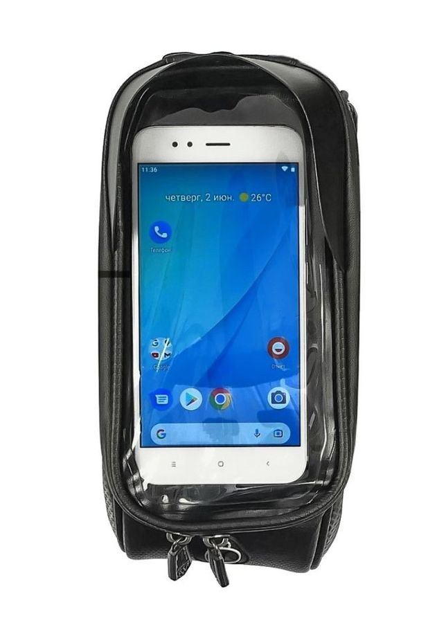 Веломото сумка Wheel Up с держателем для телефона чёрно-карбоновая No Brand (279553473)