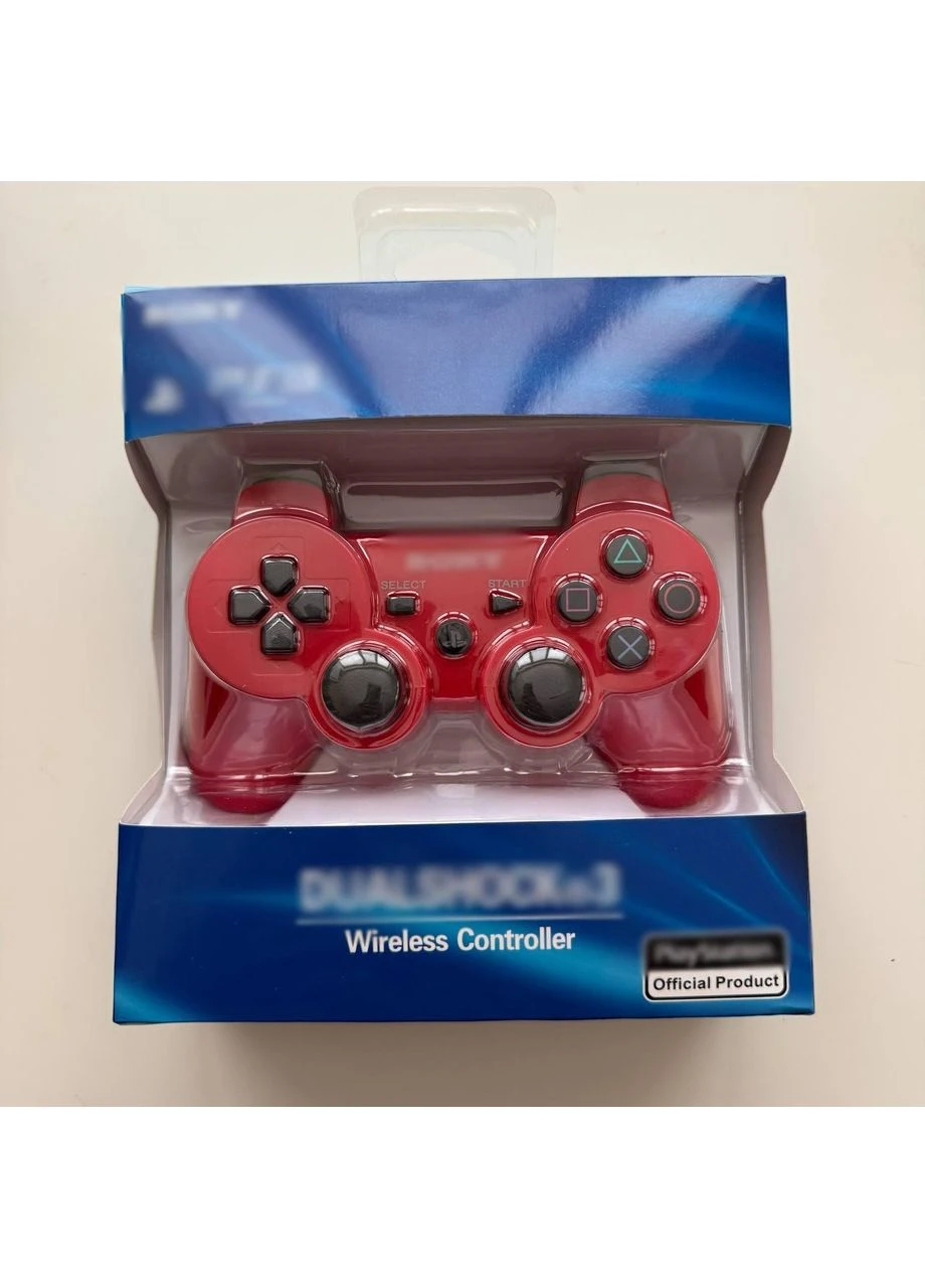 Джойстик для PS3 бездротовий червоний геймпад для ПК, PlayStation 3 з вібрацією No Brand (384219135)