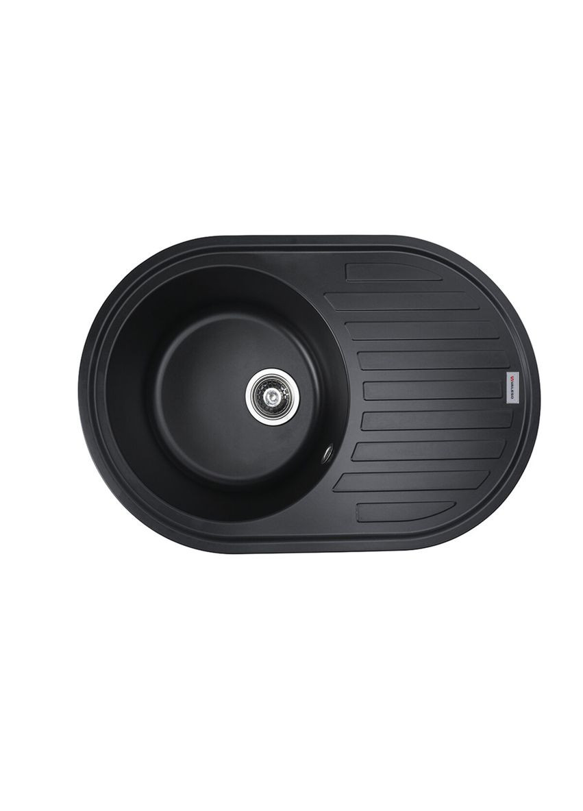 Гранитная мойка для кухни 7750 LIRA матовая Черная Valeso (336937486)