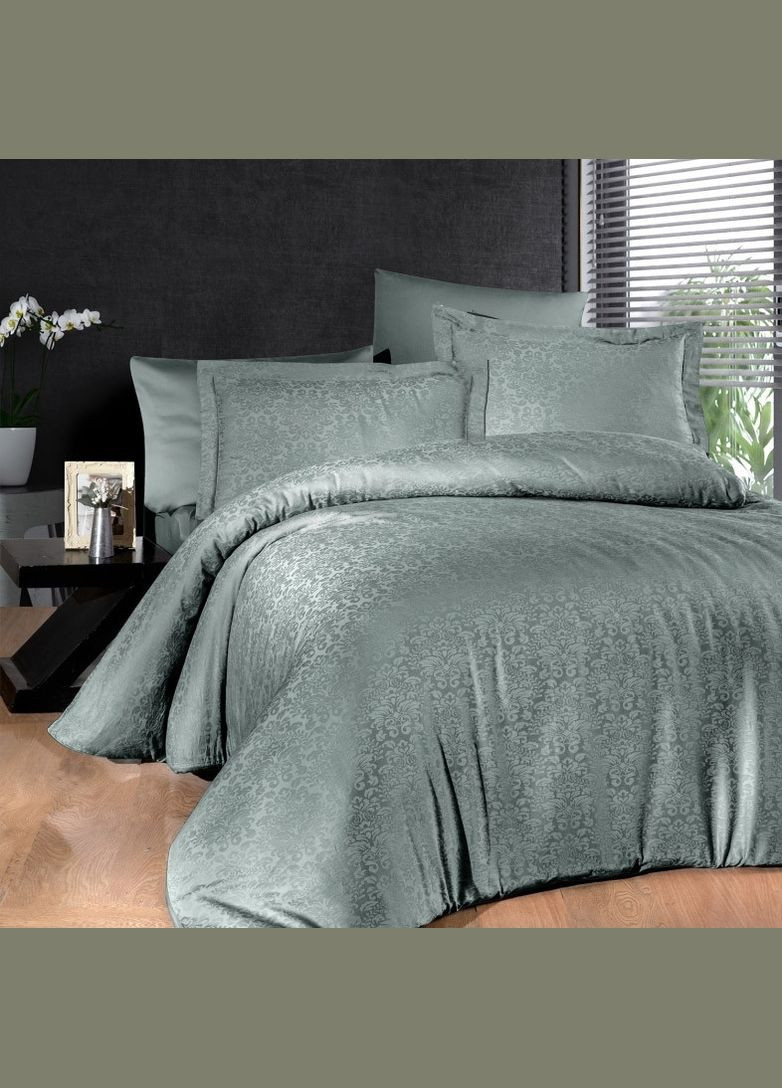 Постельное белье сатин Dark жаккард — Misra moonmist евро First Choice (288044726)