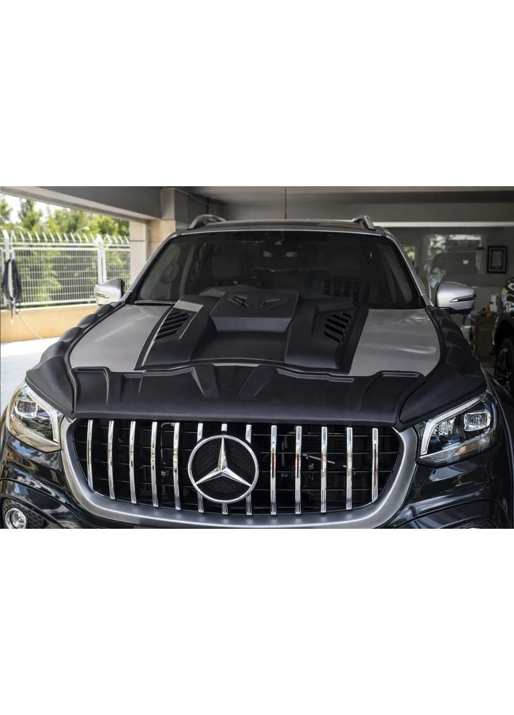 Накладка на капот ( ) для Mercedes X class 2017-2020 рр ABS (390722624)