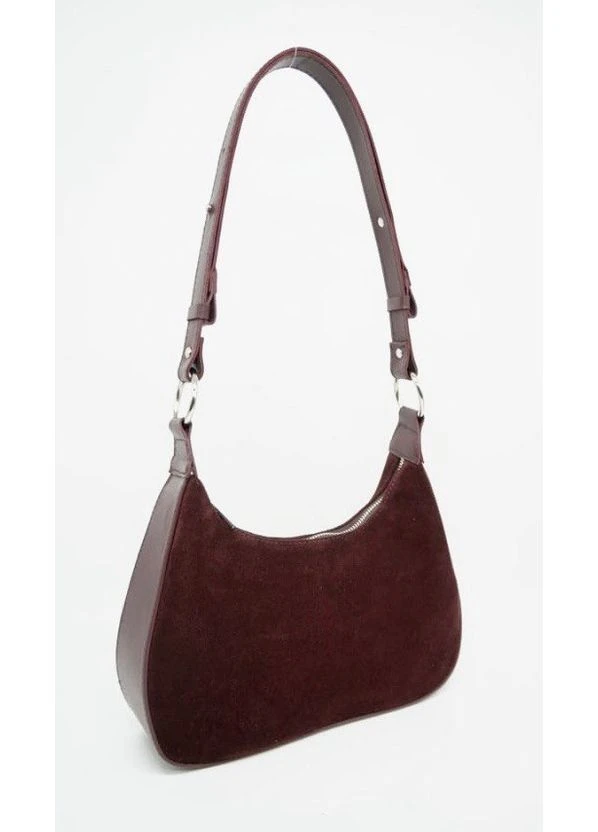 Сумка багет женская с натуральной замши 1774 4625-206 Бордовая ARTiS Bags Крос-боді, шопер (376133457)