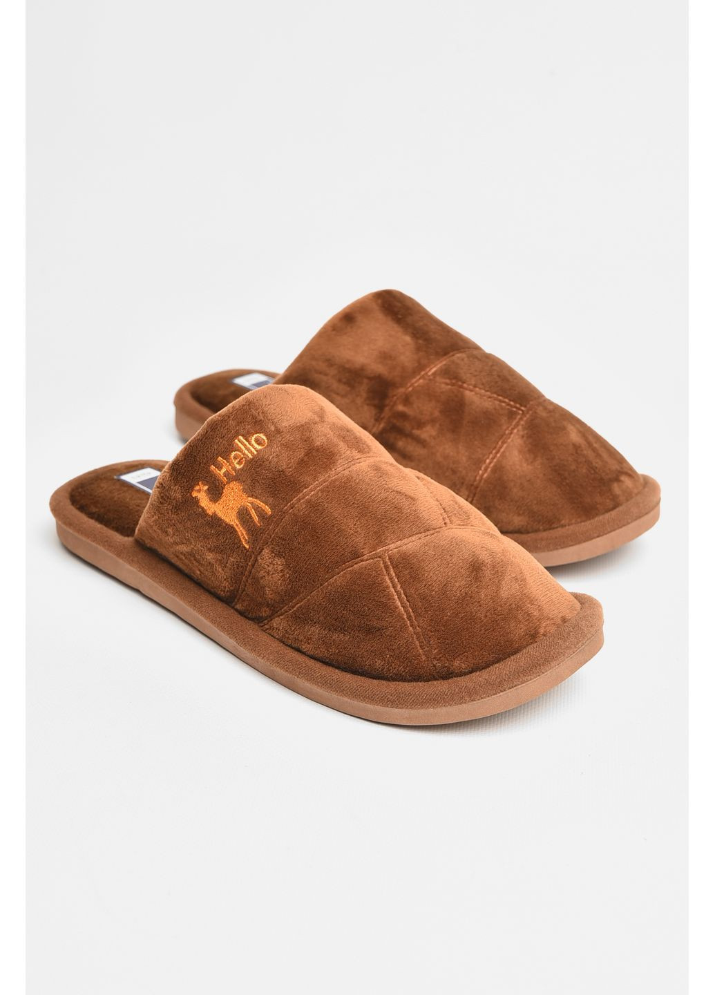 Капці кімнатні чоловічі темно-коричневого кольору Let's Shop (362082685)