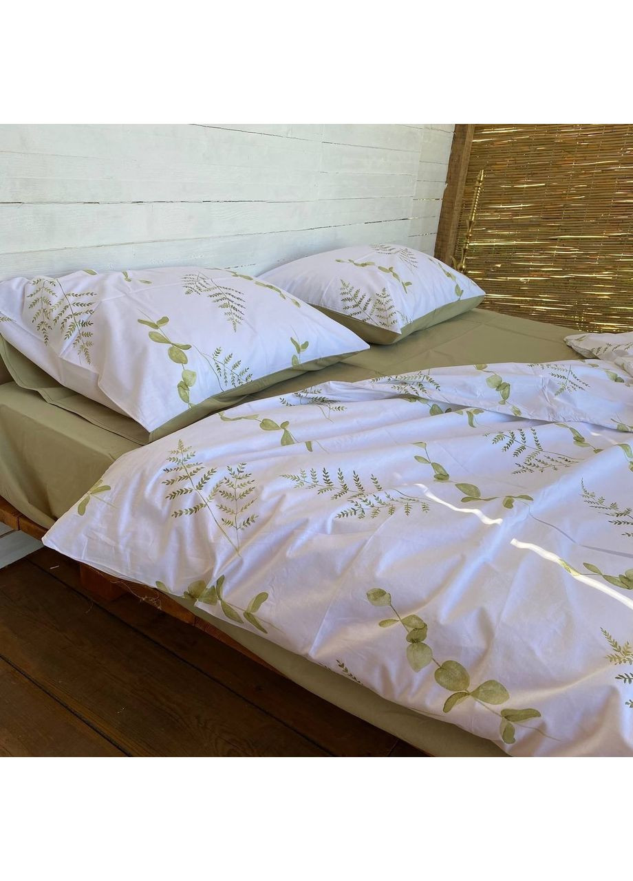 Постільна білизна з резинкою Подих лісу ранфорс Двухспальний розмір, наволочки 50/70 No Brand (363193101)