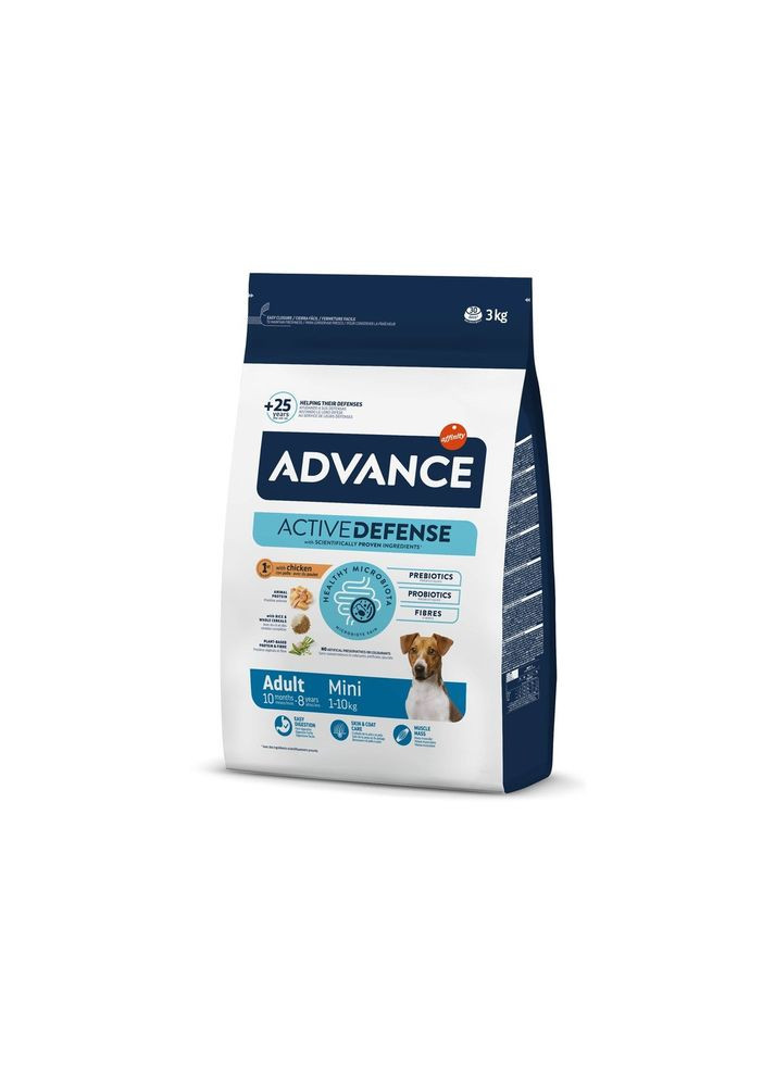 Dog Mini Adult Сухой корм для взрослых собак маленьких пород с курицей и рисом Advance (372159054)