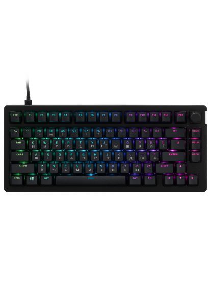 Клавіатура (7G7A4AA) HyperX Alloy Rise 75 PBT HX Red USB UA Black (364659931)