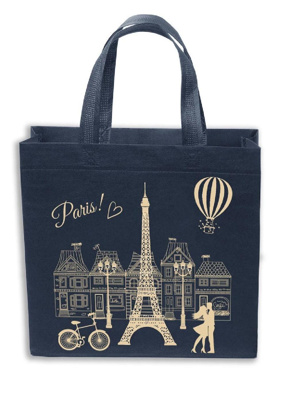 Эко сумка малая "Paris" 29*27*10 темно-синяя EcoBag (391090307)