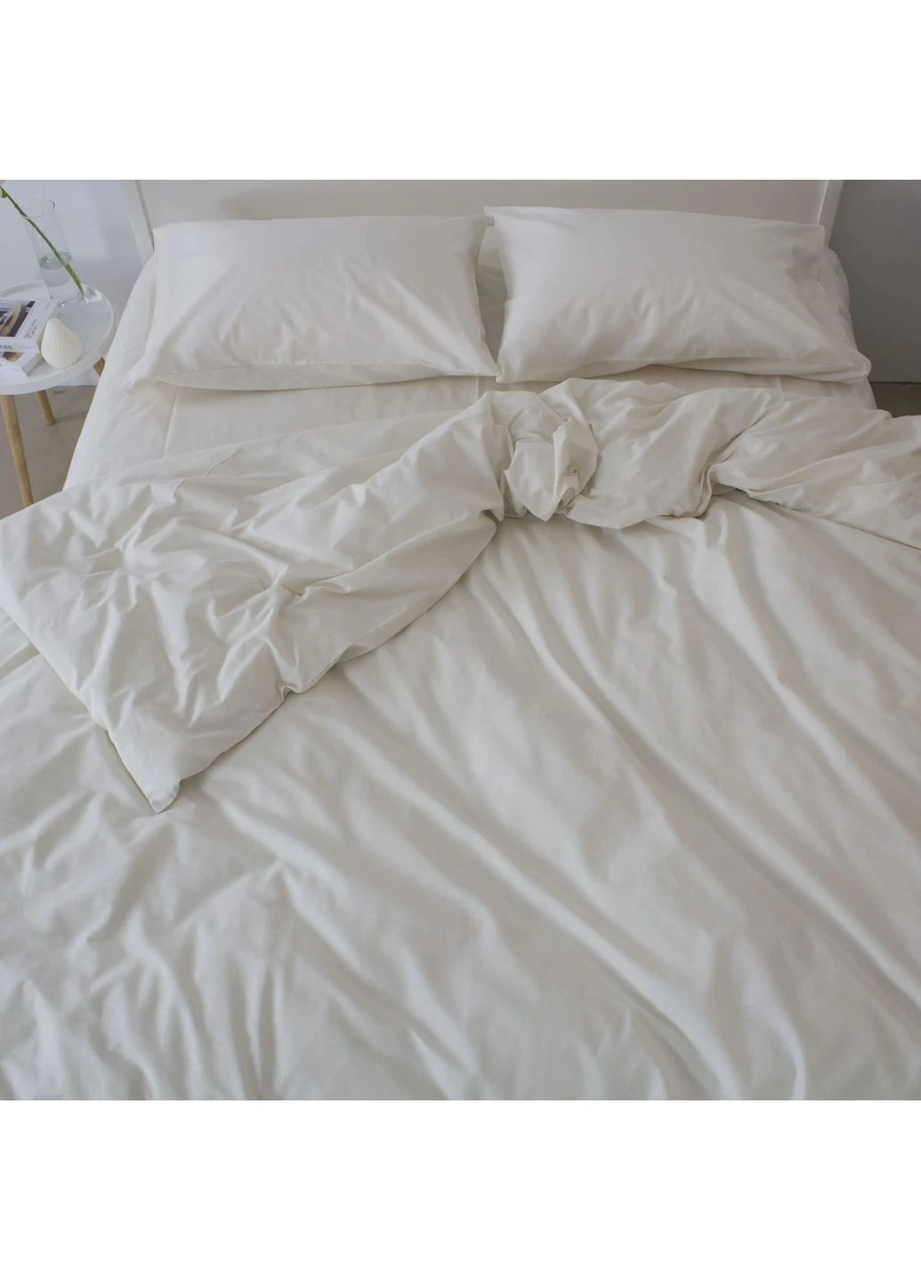 Постільна білизна ТЕП Aura Морозна Магнолія Бавовна двоспальна наволочки 50х70 см Білий (56710180215) ТЕП (398863601)