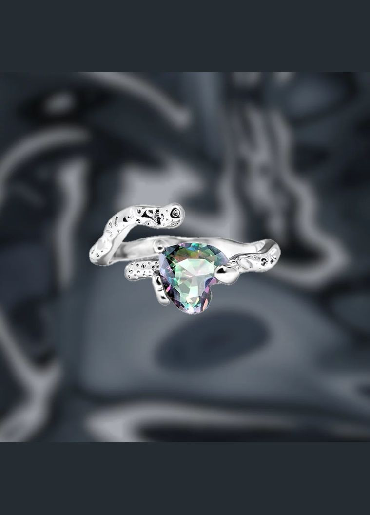 Кольцо Сердцебиение необычное фэнтезийное с камнем-хамелеоном причудливое кольцо в стиле харадзюку сказочное панк альт винтаж No Brand (311222938)