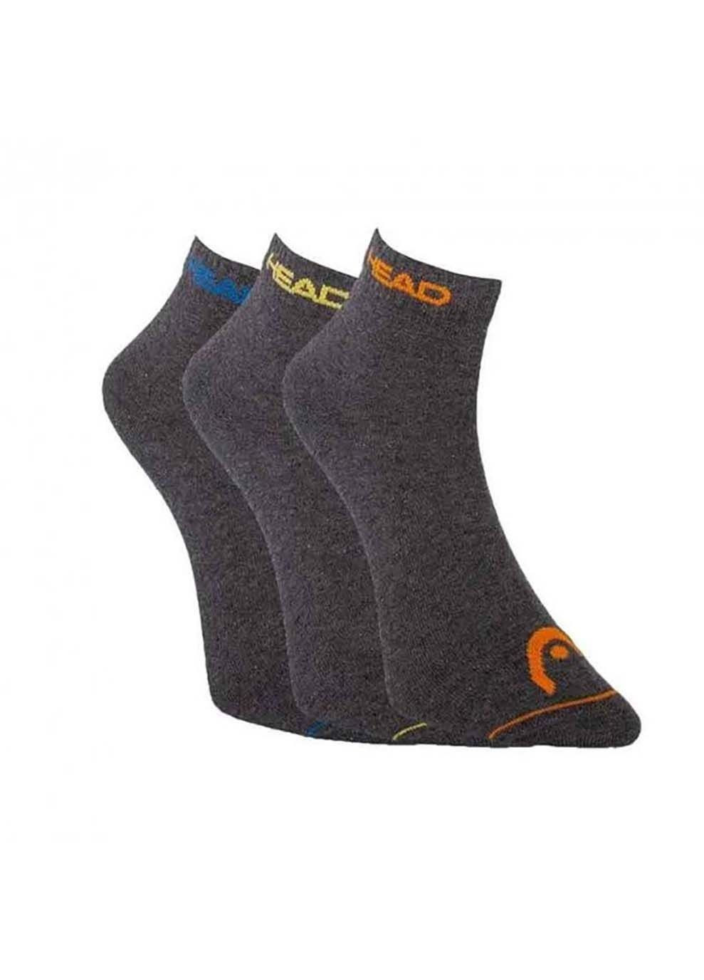 Темно-сірі шкарпетки sneaker 3ppk темно-сірий Head однотонні (333958058)