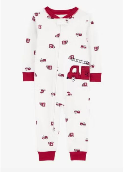 Біла всесезон чоловічок з бавовни комбінезон Carter's