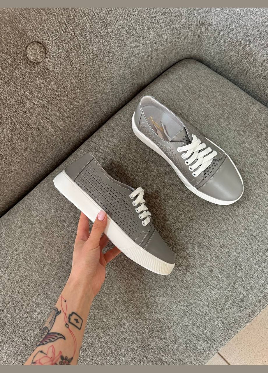 Серые женские кеды Prellesta