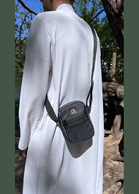 Чоловіча сумка крос-боді 14х18 см сірий (Е56-55-5) No Brand (306633400)