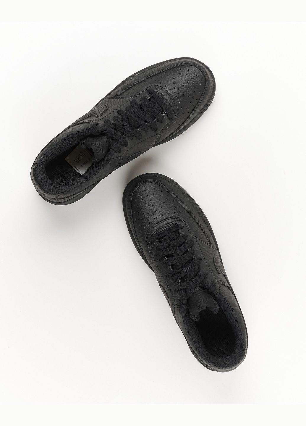 Черные всесезонные кроссовки мужские court vision low next nature dh2987-002 весна-осень кожа черные Nike