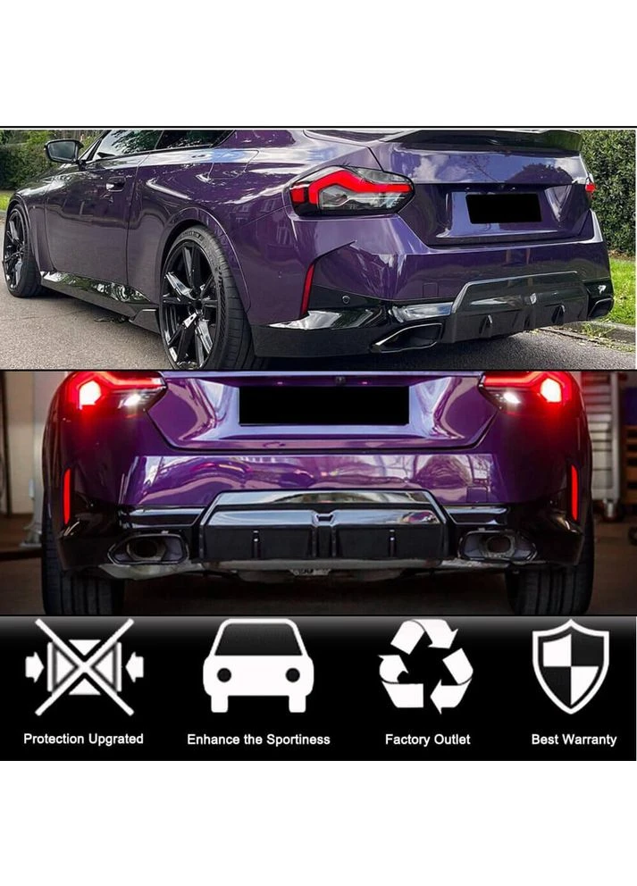 Дифузор заднього бампера V2 (для M-Sport, Карбон) для 2 серія G42 2021- рр BMW (389782589)