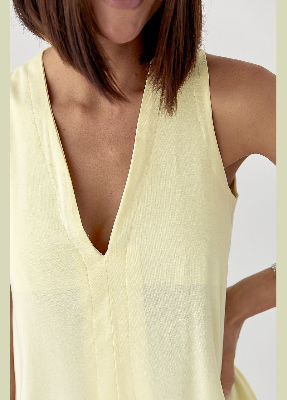 Лайм женское платье с v-образным вырезом Lurex