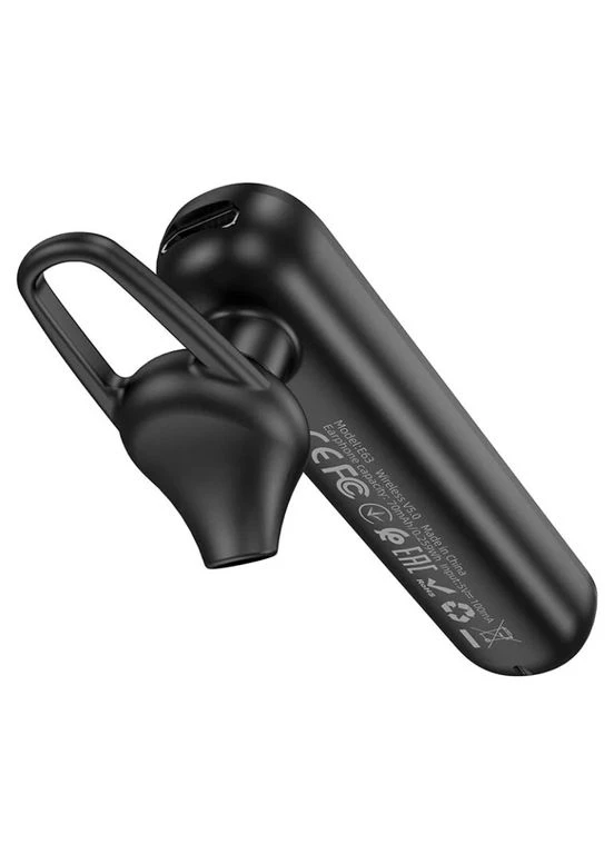 Bluetooth гарнитура HOCO 70 мАч 6 г Чёрный 66x14x27 мм Пластик No Brand E63 Diamond (401167590)