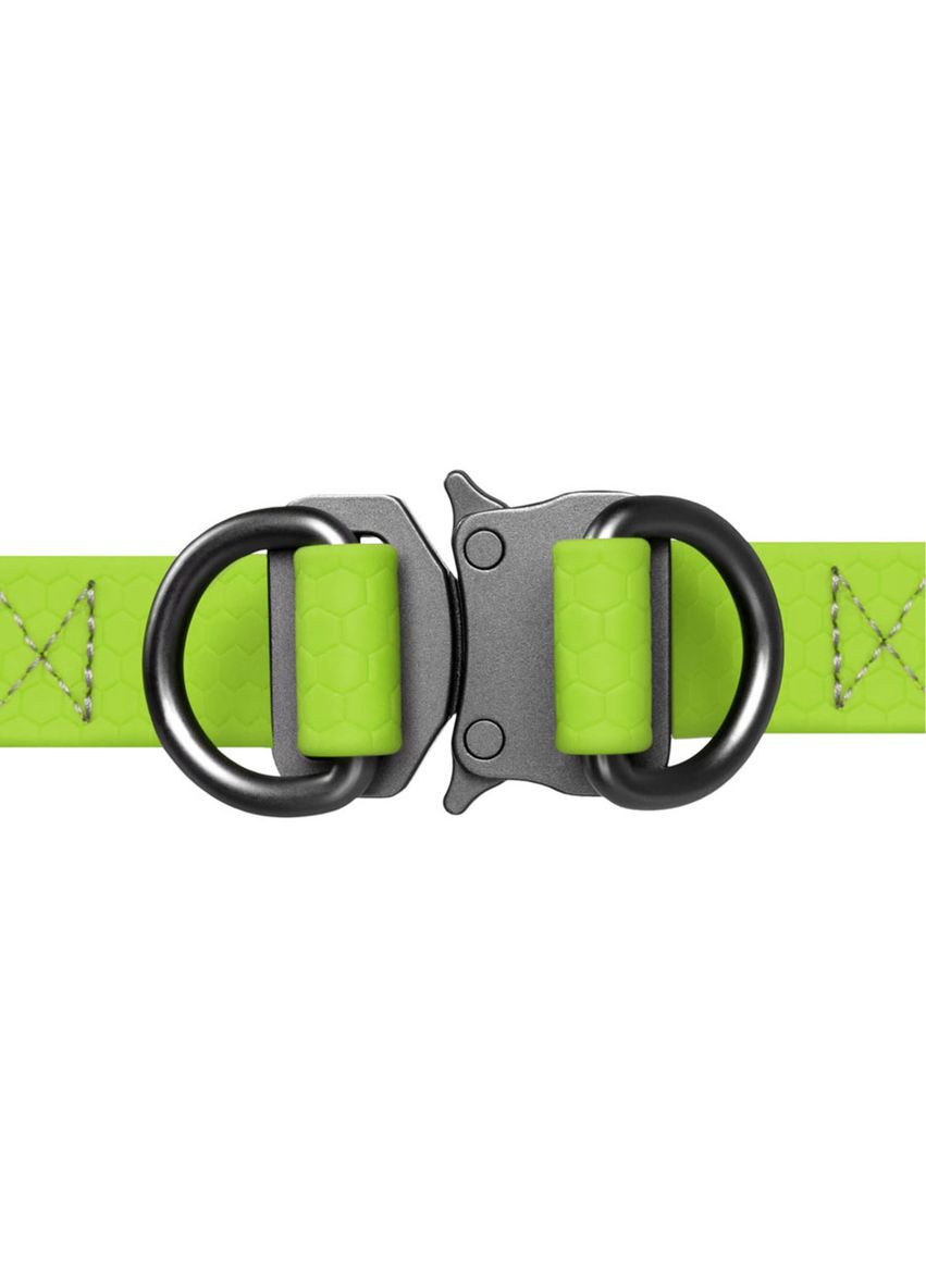 Шлей для собак водостойкий Waterproof, c QR паспортом, металлическая пряжка-фастекс, Ш 15 мм, Длин 40-55 см салатовый WAUDOG (322643032)