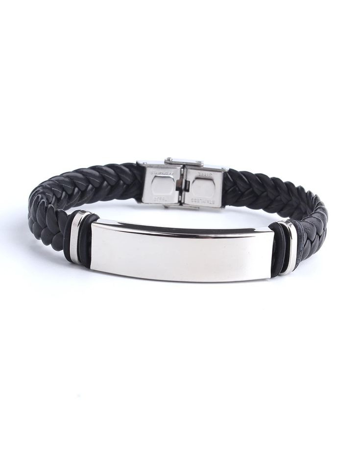 Браслет з гравіюванням на подарунок плетений. Індивідуальне гравіювання на браслеті. 20 см No Brand (365309661)