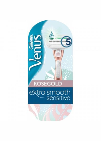 Станок для гоління Gillette venus extra smooth sensitive rosegold з 1 змінним (268142460)