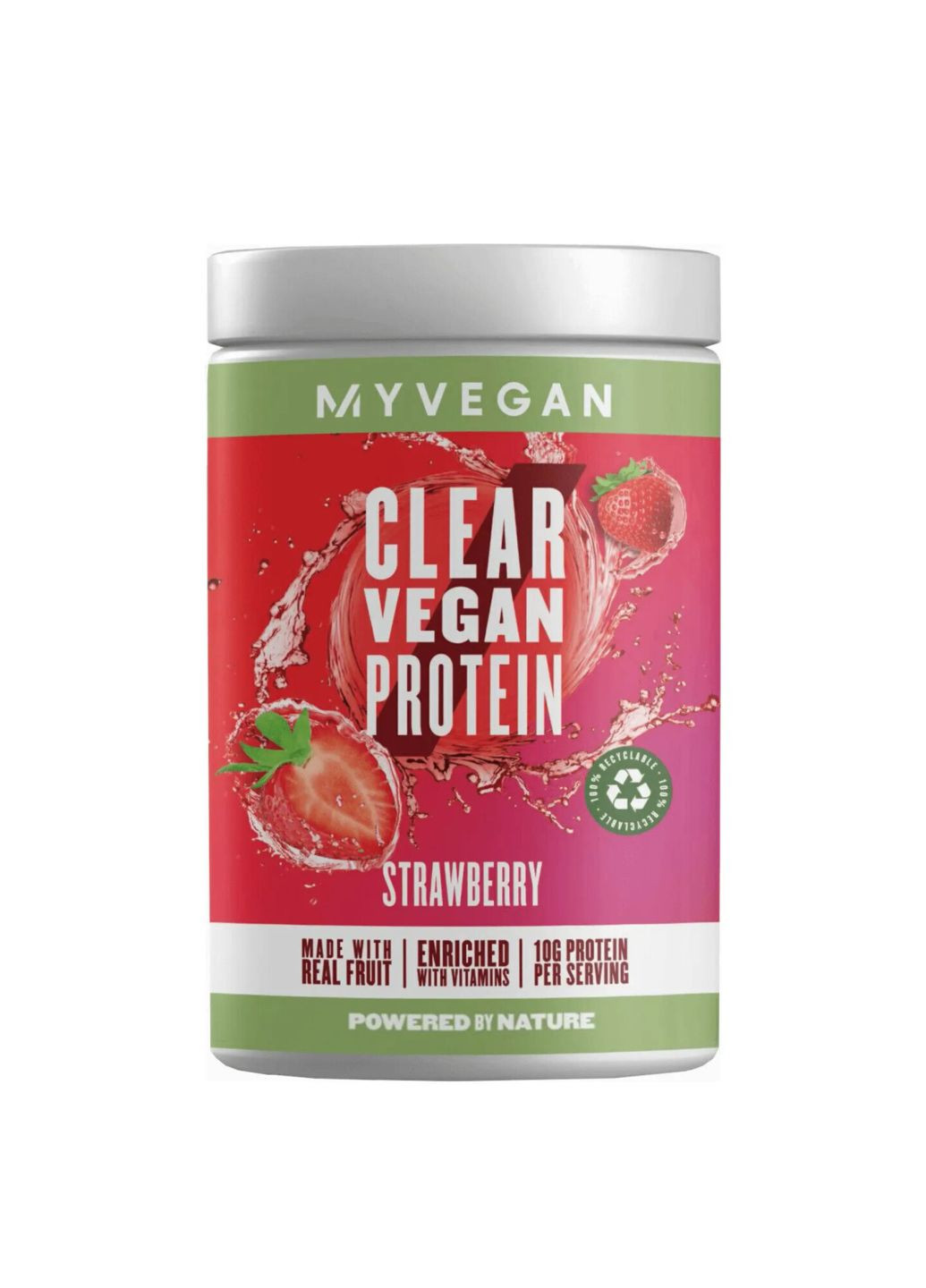 Clear Vegan Protein - 320g Strawberry Протеїновий коктейль My Protein (279784681)