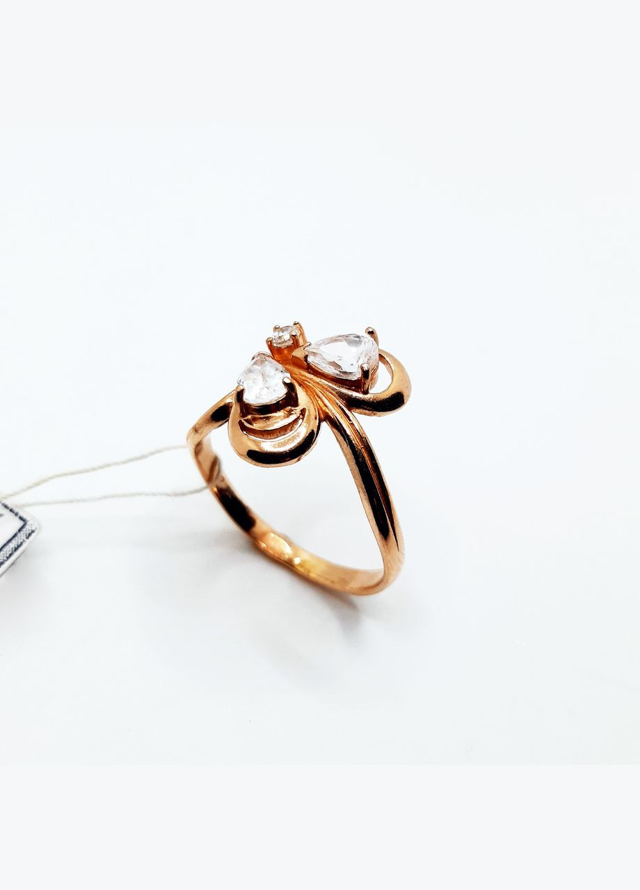 Кольцо серебро позолоченное 925° 3,10г. цветок () Харківський ювелірний завод 01101211 (305583059)