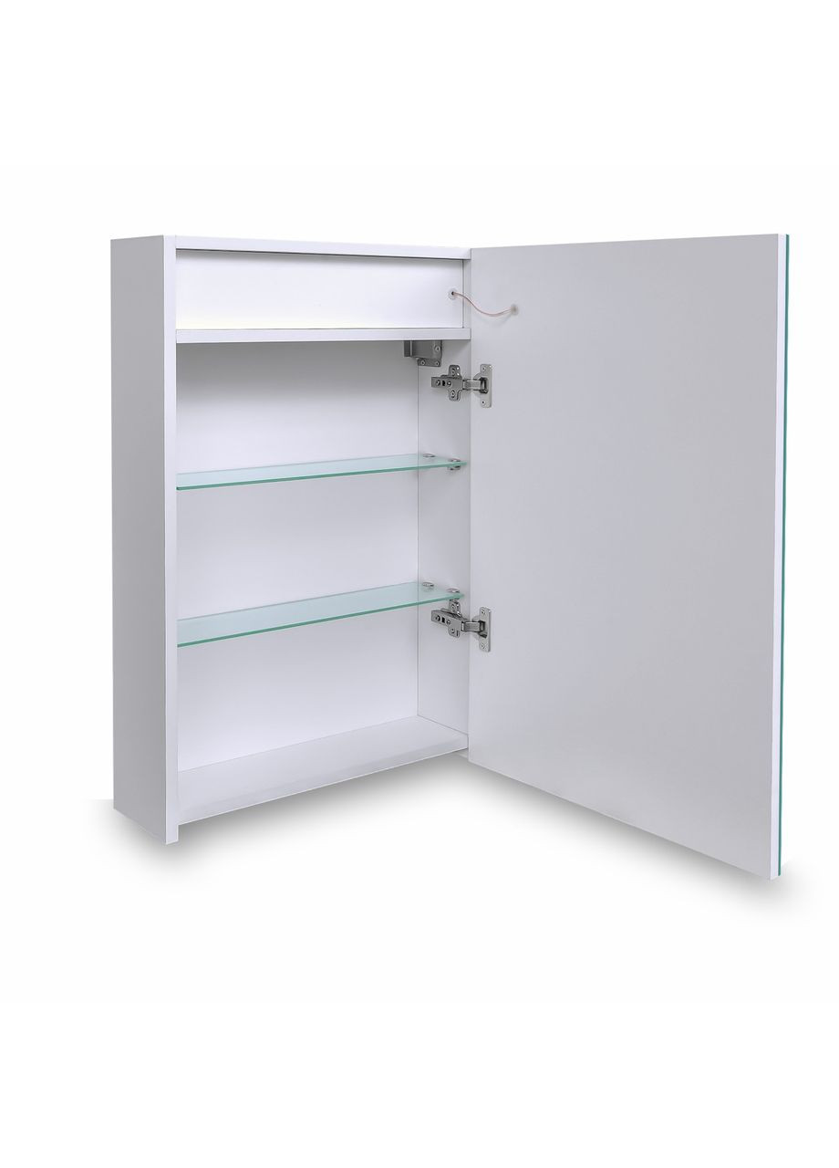 Зеркальный шкаф в ванную G20-40 с LED подсветкой на двери (линии) Seria A (372113760)