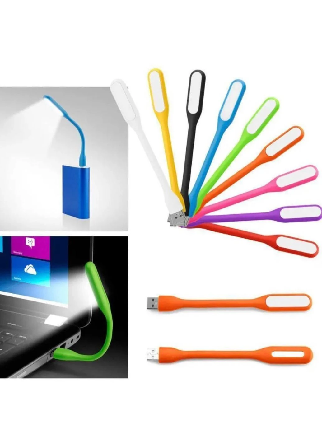 Міні лампа USB для читання міні LED гнучка для ноутбука та павербанка Baseus (371906455)