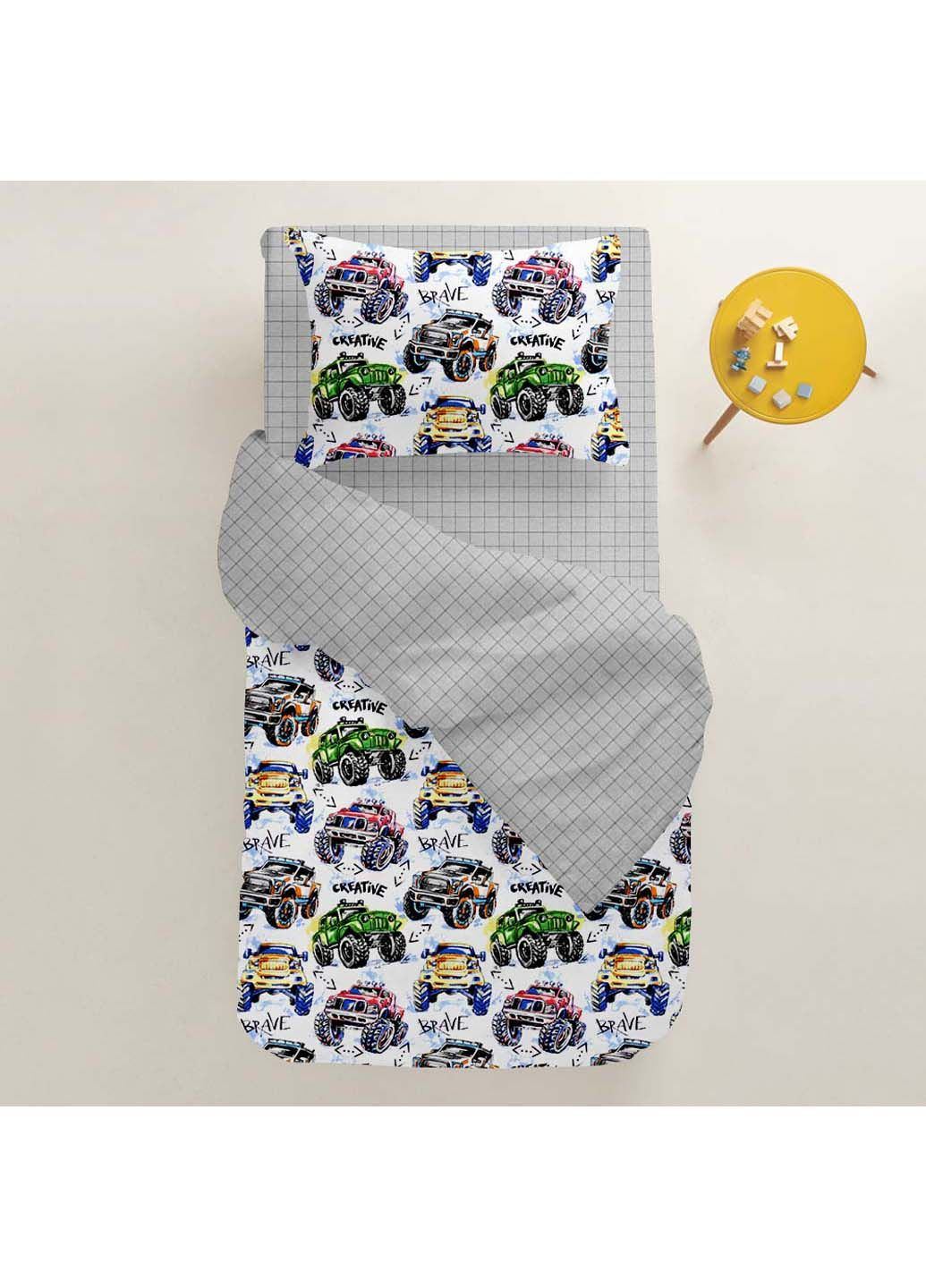 Підліткова постіль з простирадлом на гумці BRAVE CARS 155х215 см Cosas (307386381)