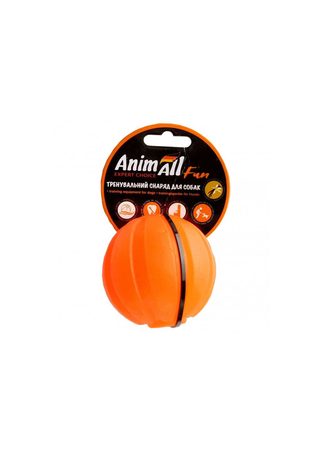 Іграшка Fun тренувальний м'яч, помаранчевий, 7 см AnimAll (278309107)